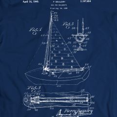 Barca a Vela Beaudry 1940 Brevetto T-Shirt