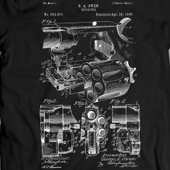 Revolver Patent  Patent T-Shirt  T-Shirt 100%  100% Cotton