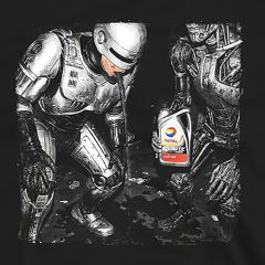 RoboCop’s Hangover – Powered by 5W-30 The Terminator T-800 T-Shirt
